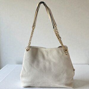 Michael Kors Raven Large Leather Shoulder Bag Tote 3-Compartment